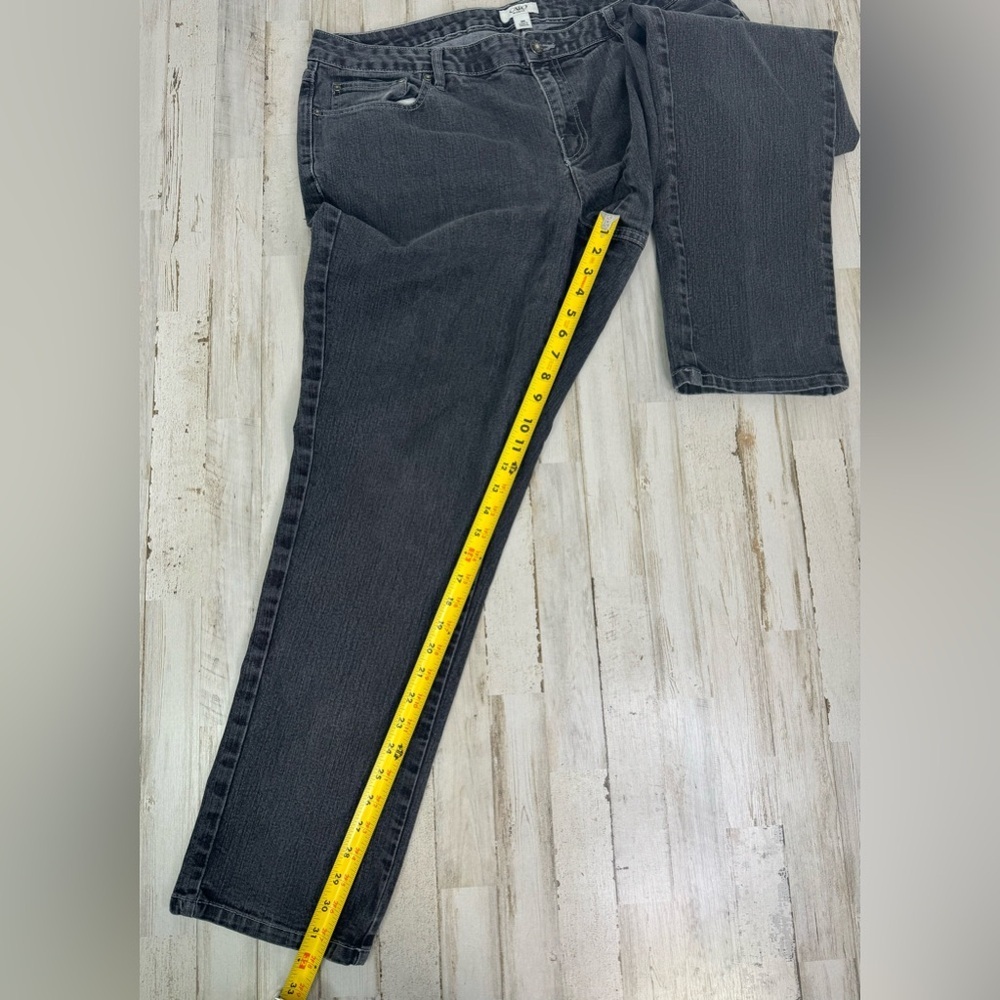 Cato Black Jeans Women's 18W 40x32 Straight Leg High Rise - Picture 8 of 11
